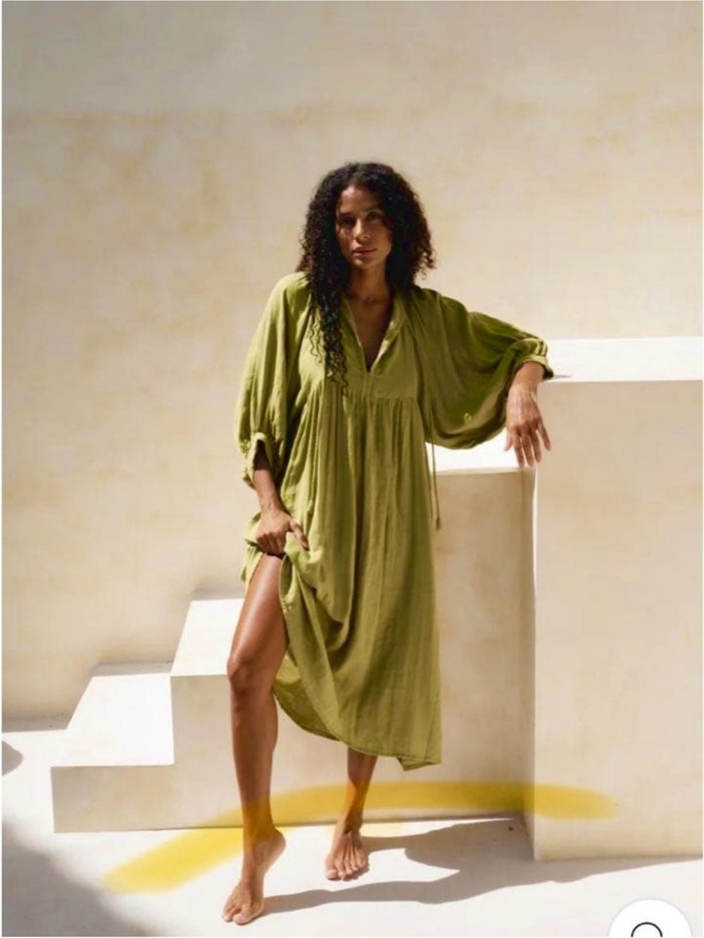 NEW Daughters of India Kyra Midi Dress. Fern. S. NWT